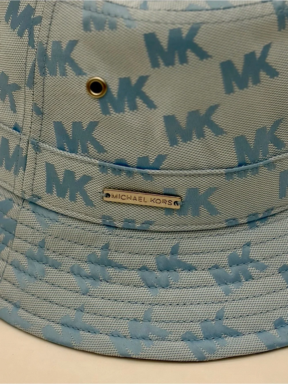 Michael Kors Blue MK Logo Bucket Hat